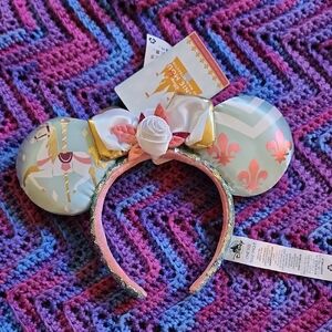 Disney Carousel Ears Headband with Pink and Gold Accents